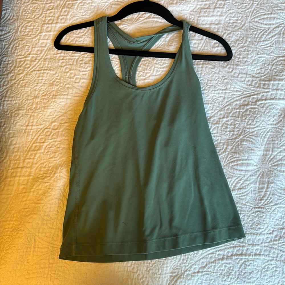 Greenish blue lululemon fitted tank